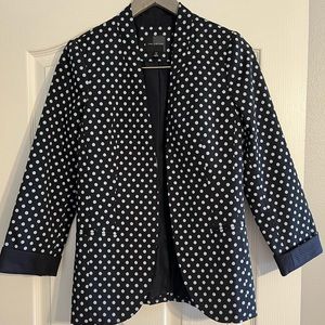 The Limited blazer navy blue polka dot size Small Tall